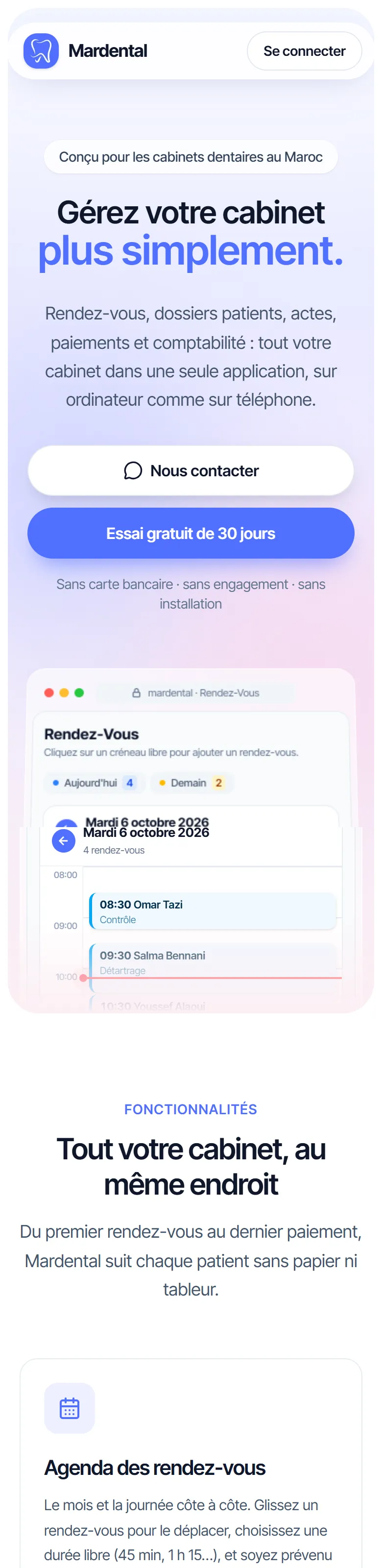 Mardental on mobile